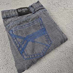 Old Skool Denim Jeans Black Medium Wash Mens 36X30 Hip‎ Hop Baggy